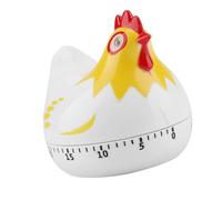 Yinhing Minuterie de Cuisine en Forme de Poule de 55 Minutes, Compte à Rebours Mécanique en Cuisine/Cuisson, Outil de Rappel, Minuterie d'insertion, Appareil de Idéal pour la Maison (White)