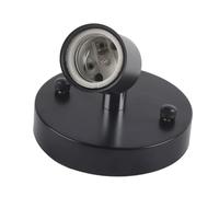 Yinhing Plafonnier E27 Moderne Vintage Douille Support 180° Fer et Céramique Installation Facile Compatible avec les Ampoules E27 Disponible en 4 Couleurs (BLACK)