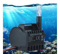 Yinhing Pompe de Fontaine Submersible 12V, 500l/H, 4,9 Pieds, pour Aquarium, étang à Poissons, Boisson pour Animaux de Compagnie, économie d'énergie Silencieuse, avec Base à Ventouse (QR75E)