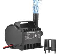 Yinhing Pompe de Fontaine Submersible 12V, 500l/H, 4,9 Pieds, pour Aquarium, étang à Poissons, Boisson pour Animaux de Compagnie, économie d'énergie Silencieuse, avec Base à Ventouse (QR70E)