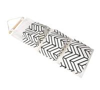 Yinhing Sac Suspendu à 3 Poches pour Décoration de Maison, Poches de Rangement Murales Nordiques Minimalistes en Coton et Lin pour Jouets et Accessoires (D (Double flèche))