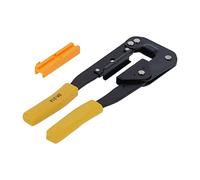 Yinhing SK 214 Pince à Sertir pour Câble Plat avec Support de Matrice Pince de Rangement de Fil Manuelle en Acier à Haute Teneur en Carbone Outil de Sertissage à Cliquet pour Usage Professionnel et