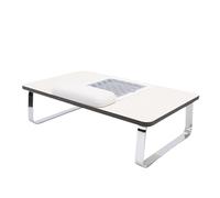 Yinhing Station de Manucure Portable avec Collecteur de Poussière Réglable et Coussinet de Poignet en Mousse à Mémoire de Forme pour Utilisation en Salon à Domicile Acier Inoxydable (Prise UE)