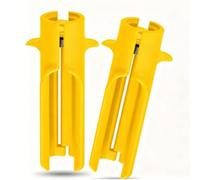 Yinhing Thorn Stripper Plastique Tige Fleur Feuille Outil Retrait Jaune | Décapant d\'épines en plastique, 2 pièces, structure renforcée en métal, élimination efficace des feuilles et des épines