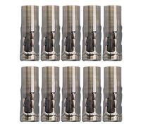Yinhing Tube Métallique E14 pour Support de Lampe à Bougie, 25x80mm, Accessoires d'éclairage en Bronze doré de Remplacement pour Lustre et Projets de Bricolage, 10 Pièces (Bronze)