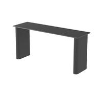 Yinj9562fg Table Haute Home Rock Slab Bar Table with Metal Legs Commercial Balcony Long Narrow Pub Height Cuisine(Noir)