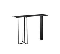 Yinj9562fg Table Haute Table de Bar Home Rock Slab avec Structure en métal, Table Haute Noire for espaces restreints Cuisine(200 * 40 * 105cm)