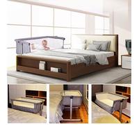 YIPEEMA. Berceau Bébé - Lit Cododo - Côté Repliable - Matelas + Moustiquaire - Jusqu'à 60kg - Gris.