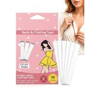 YIPFEN 50 Pièces Scotch Double Face Invisible pour Vêtements et Poitrine Femme Fashion Body Tape Ruban Transparent pour Tissus Décolletés et Robes Élégantes