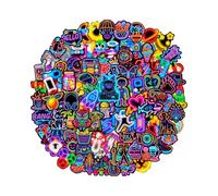 YIPFEN Autocollants 100 Pièces Imperméables Styles Cools pour Ordinateur, Téléphone, Skateboard. Idéal Décoration Esthétique & Personnalisation de Valise, Bouteille, Journal