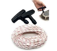 YIPFEN Corde de Démarrage Lanceur 4m x 3.0mm avec 2 Poignées Plastique Robustes. Kit de Remplacement Renforcé pour Tondeuse, Tronçonneuse, Débroussailleuse - Démarrage Fiable, Longue Durée.