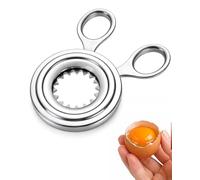 YIPFEN Coupe-Œuf 1 Pièce Acier Inoxydable - Ouvre-Œuf Précis & Sans Effort pour Coques Molles ou Dures - Coupe Nette et Propre, Idéal Cuisine Facile.