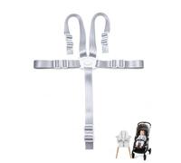 YIPFEN Harnais & Sangle de Sécurité 1x, 5 Points Universel Réglable pour Chaise Haute Bébé, Poussette & Landau | Protection Renforcée Anti-Chute pour Enfants