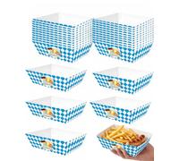 YIPFEN Lot de 20 bols carton jetable, assiettes festives renforcées anti-gras, conception profilée Oktoberfest : idéale frites & fingerfood, service rapide & zéro vaisselle