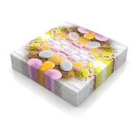 YIPFEN Lot de 20 Serviettes de Table de Pâques, Lapin de Pâques mignon dans un pot de fleurs, Serviettes en papier avec motif, Convient également pour le découpage et la technique (25 x 25 cm)