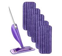 YIPFEN Lot de 5 Recharges WetJet Lingettes Nettoyantes en Microfibre Lavables 30x14 cm pour Sols en Carrelage, Bois et Stratifié