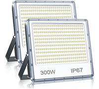YIQIBRO Projecteur LED Extérieur 300W, 30000LM Spot LED Extérieur, 2 Pièces | 6500K Lampe Exterieur Murale Avec Transformateur LED, IP67 Imperméable Luminaire Exterieur Pour Jardin Garage Atelier Usine
