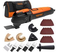 YIQIYIBO Outil Multifonction Oscillant, 300W Scie Oscillante, 6 Vitesses Variables 11000-21000RPM, Angle 3°, Changement Rapide des Lames, Multitool pour Couper, Poncer, Gratter, Scier
