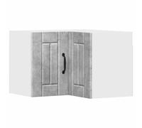 Yisssmeng Armoire de cuisine en béton gris 57 x 57 x 40 cm en matériau dérivé du bois avec portes coulissantes - Buffet moderne comme armoire de rangement compacte et commode d'angle pour cuisine