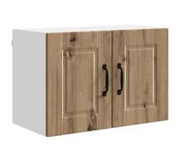 Yisssmeng Armoire de cuisine en chêne artisanal, 60 x 31 x 40 cm, en bois avec 2 portes et étagères, design moderne, robuste et durable, pour cuisine, couloir et salle à manger