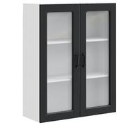Yisssmeng Armoire de cuisine moderne avec 3 étagères - 80 x 31 x 100 cm - En bois - Forme fine - Montage mural - Pour cuisine, couloir et salle à manger - Multi-usages