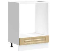 Yisssmeng Armoire de four Kalmar - 60 x 46 x 81,5 cm - Meuble de four en bois de chêne Sonoma - Meuble de cuisine stable avec pieds réglables pour four encastrable