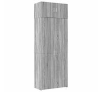 Yisssmeng Armoire de Rangement 2 Éléments Sonoma Gris 80x42,5x225 cm
