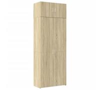Yisssmeng Armoire de Rangement 2 Pièces Chêne Sonoma 80x42,5x225 cm