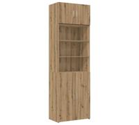 Yisssmeng Armoire de rangement 2 pièces en chêne Artisan 70 x 42,5 x 225 cm | Ensemble modulaire en bois robuste pour le salon et le couloir, offre un espace de rangement polyvalent avec étagères
