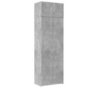 Yisssmeng Armoire de Rangement 2 Pièces Gris Béton 70x42,5x225 cm