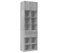 Yisssmeng Armoire de Rangement 2 Pièces Sonoma Gris 70x42,5x225 cm