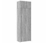 Yisssmeng Armoire de Rangement Haute 2 Pièces Sonoma Gris 70x42.5x225 cm