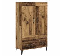 Yisssmeng Armoire Haute 70 x 31 x 115 cm Bois d'Ingénierie Bois Ancien | Meuble vitrine moderne pour salon ou bureau avec porte réversible, 1 tiroir et 2 compartiments en bois d'ingénierie.