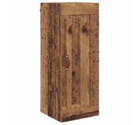 Yisssmeng Armoire murale effet bois vieilli, armoire suspendue avec porte, armoire multi-usages en bois, étagère murale pour rangement peu encombrant pour salon et bureau, 34,5 x 34 x 90 cm