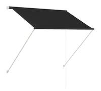 Yisssmeng Auvent Rétractable 100x150 cm Balcon Terrasse Anthracite | Store banne manuel réglable en hauteur et angle pour fenêtre ou jardin, toile polyester avec cadre acier.