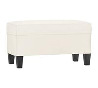 Yisssmeng Banc de couloir rembourré en cuir synthétique - Banc d'appoint pour chambre à coucher, couloir - Banc rembourré - Tabouret moderne - Crème - 70 x 35 x 41 cm