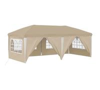 Yisssmeng Barnum Pliant 5.75x2.88 m Tente de Fête Pop-Up Crème