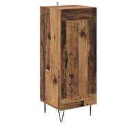 Yisssmeng Buffet Bois Ancien 34x34,5x90 cm Meuble Bas en Bois et Fer | Structure compacte 34x34,5x90 cm avec etageres et porte pour salon, entree ou bureau. Pieds en fer et style retro.