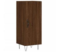 Yisssmeng Buffet Chêne Marron 34,5x34x90 cm Bois d'Ingénierie | Meuble haut compact multi-niveaux pour salon et entrée, idéal pour organiser objets du quotidien et poser des décorations.
