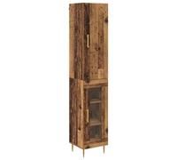 Yisssmeng Buffet Haut 2 Pcs Bois d'Ingénierie Bois Ancien 34,5x34x180 cm