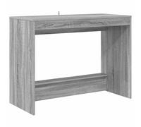 Yisssmeng Bureau de lit gris Sonoma - 100 x 45 x 75 cm - En bois - Design moderne - Robuste et durable - Pour chambre à coucher, bureau à domicile, jeux - Petit bureau d'ordinateur