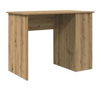Yisssmeng Bureau en chêne Artisan - 100 x 55 x 75 cm - En bois robuste - Design moderne peu encombrant avec 2 compartiments - Pour bureau à domicile, jeu, bureau et salle d'étude