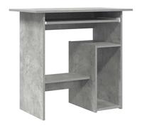 Yisssmeng Bureau gris béton - 80 x 45 x 74 cm - En bois - Design moderne - Robuste et durable - Étagère de rangement pour PC, tour de bureau, bureau à domicile, jeu, salon, chambre à coucher