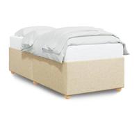 Yisssmeng Cadre de lit 90 x 190 cm en polyester résistant avec sommier à lattes, cadre en bois robuste et pieds stables, design moderne pour chambre à coucher, chambre d'amis, chambre d'adolescent
