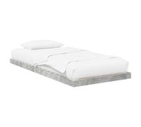 Yisssmeng Cadre de lit de sol 90 x 200 cm, gris béton - Cadre de lit moderne en bois, lit futon plat pour matelas simple, sous-lit peu encombrant pour lits loft