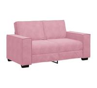 Yisssmeng Canapé 2 Places Velours Rose 160x78x84 cm Banquette Salon | Banquette capitonnée avec assise en mousse et structure en bois et métal, idéale pour sublimer votre salon ou bureau.