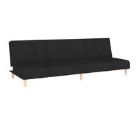 Yisssmeng Canapé-lit 2 Places Convertible Noir en Tissu 200x100 cm | Banquette convertible 2 en 1 idéale pour salon, studio ou bureau. Assise rembourrée en mousse et cadre robuste en bois.