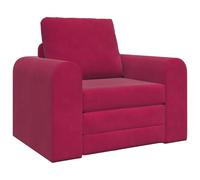 Yisssmeng Canapé-Lit Convertible 1 Place en Velours Bordeaux 98x71x83cm | Fauteuil dépliant modulable et compact en tissu doux avec coussin amovible, idéal pour salon et chambre d'amis.