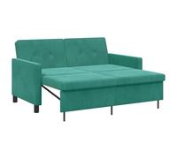 Yisssmeng Canapé-Lit Convertible 2 Places Tissu Turquoise 154cm | Mobilier convertible compact avec dossier réglable, idéal pour optimiser l'espace dans un salon ou un studio.