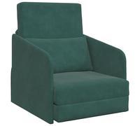 Yisssmeng Canapé-Lit Convertible en Velours Vert Foncé 65x80x83 cm | Mobilier modulable idéal pour optimiser l'espace dans un salon moderne ou un studio. Assise moelleuse au revêtement doux.